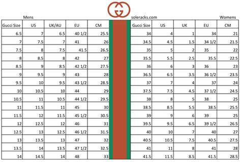 gucci sneaker size guide